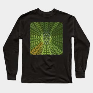 Electroluminated Skull Radiate - Forest Green Long Sleeve T-Shirt